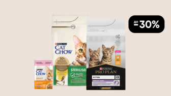 До -30% на товари для котів Pro Plan, Cat Chow