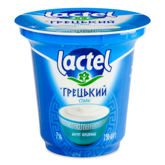Йогурт "Грецький стиль" вершковий 10% ТМ Lactel, 230г