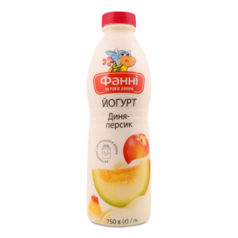 Йогурт диня-персик 1% ТМ Фанні, 750г
