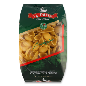 Макарони черепашки ТМ La Pasta, 400г