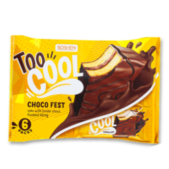 Тістечка Roshen Too Cool Choco Fest бісквітне 270г