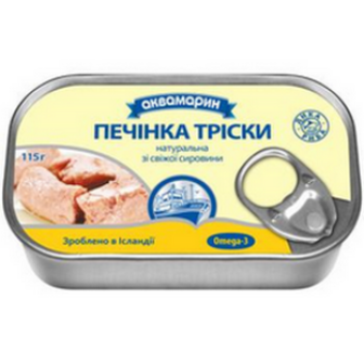 Печінка Аквамарин Тріски натуральна з/б ключ 115г