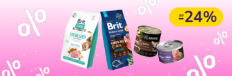 До -24% на корм Savory, Half&Half, Brit Care, Brit Premium