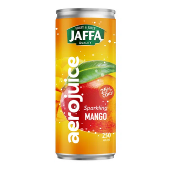 Нектар Jaffa Aerojuice з плодів манго газований пастеризований з/б (250мл)