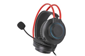 Гартнітура Bloody G200Q (Black+Red) Навушники ігрові з мікрофоном, підсвічування 7 кольорів