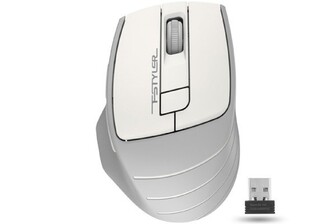 Миша бездротова A4Tech FG30 (Grey+White) Fstyler, USB, 2000 dpi, сірий + білий