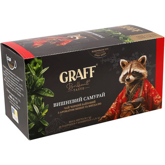 Чай чорний Graff Cherry Samurai 30 г (20 шт. х 1.5 г)