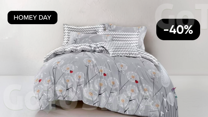 HOMEY DAY! -40 % на постільну білизну