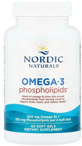 Омега-3 з фосфоліпідами, Omega-3™ Phospholipids, Nordic Naturals, 60 гелевих капсул