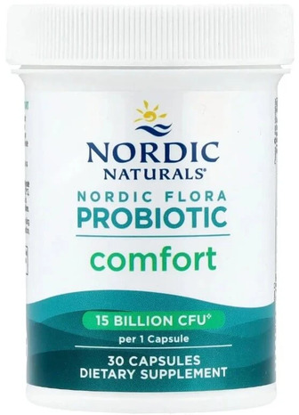 Пробіотики, 15 млрд КУО, Nordic Flora Probiotic, Comfort, Nordic Naturals, 30 капсул