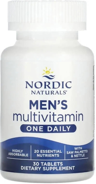 Мультивітаміни для чоловіків, Men's Multivitamin, One Daily, Nordic Naturals, 30 таблеток