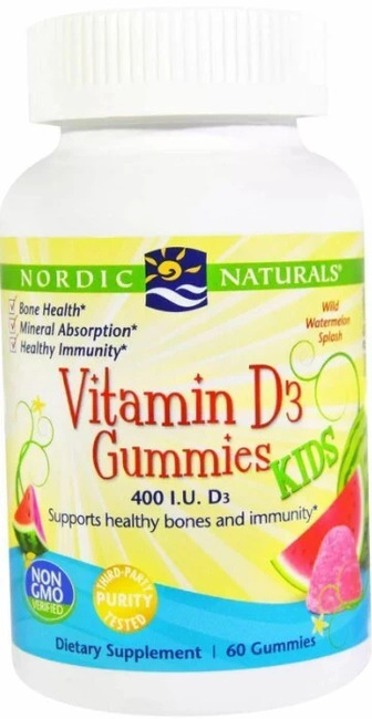 Дієтична добавка Nordic Naturals Вітамін D3 для дітей, 400 МО, 60 жувальних цукерок