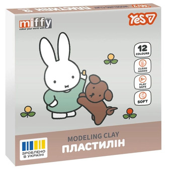 Пластилін Yes 540719 Miffy 12 кольорів 240 г (4823091923753)