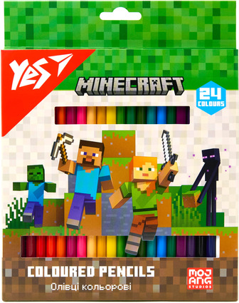 Олівці кольорові Yes Minecraft Heroes 24 кольори (5056574451491)