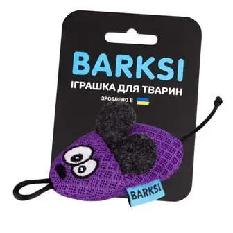 Іграшка для котів Barksi Мишка з дзвіночком 8х4 см - фіолетовий