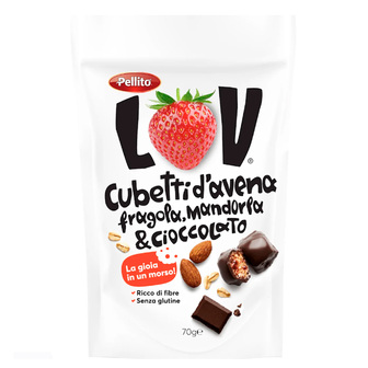 Вівсяні снеки з полуницею, мигдалем та шоколадом Vamvalis Foods 70 г