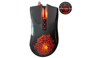 Миша ігрова A4-Tech Bloody A90A (Black), активоване ПЗ Bloody 6, оптична 4000 CPI, металеві ніжки, чорна