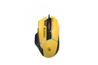 Миша ігрова A4Tech Bloody W95 Max (Sports Lime), активоване ПЗ Bloody, RGB, 12000 CPI, 50M натискань, колір жовтий