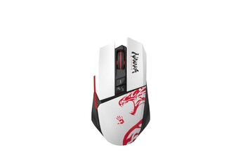 Миша ігрова бездротова A4-Tech Bloody R36 Ultra (Naraka), 2.4 ГГц, вбудований акумулятор, оптична 12000 CPI, біла з малюнком