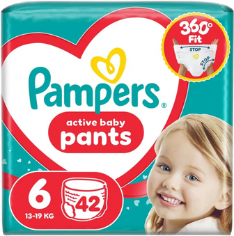 Підгузники-труси Active baby 13-19кг 42шт