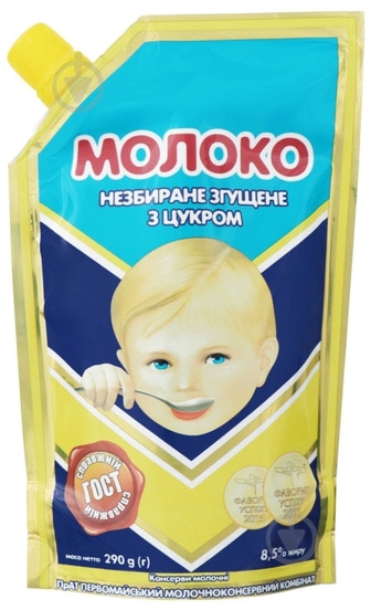 Молоко згущене ПМКК 8.5% незбиране з цукром 290 г (4823065720340)