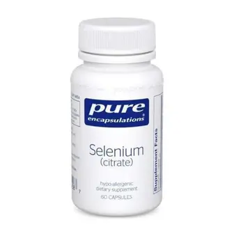 Селен (цитрат), Selenium (citrate), Pure Encapsulations, для антиоксидантної та серцево-судинної підтримки, 60 капсул