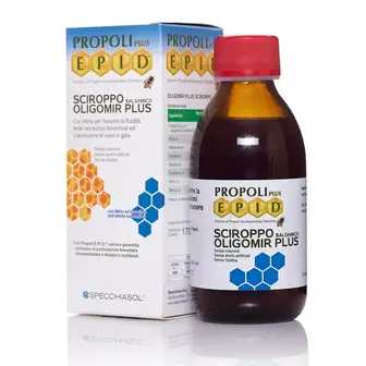 Сироп від застуди, Propoli plus EPID sciroppo Oligomir plus, Specchiasol, прополіс плюс ЕПІД Олігомир плюс, 170 мл