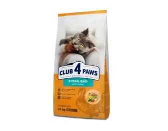 Club 4 Paws Сухий корм для котів  стерилізовані індичка 14 кг