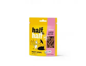 Ласощі для котів Half&Half м'ясні смужечки з креветкою, 50 г