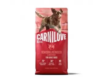 Корм сухий Carnilove Active Venison & Reindeer & Wild Boar для активних cобак оленина і дикий кабан 12 кг