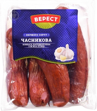 Ковбаса Верест Часникова н/к 1гат. ваг в/уп