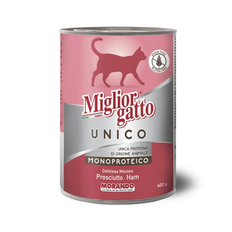 Консерви для котів Morando Migliorgatto UNICO Rustic прошутто 400 г \ ЖБ
