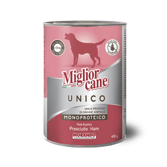 Консерви для собак Morando Migliorcane UNICO Rustic прошутто 400 г \ ЖБ