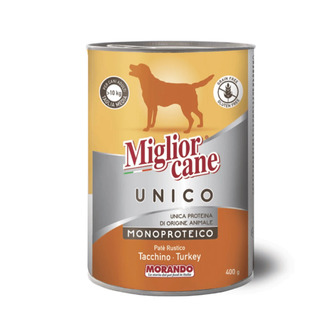Консерви для собак Morando Migliorcane UNICO Rustic індичка 400 г \ ЖБ