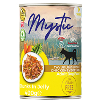 Mystic Шматочки з куркою та овочами для собак (400 грамів)