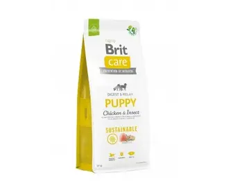 Сухий корм для цуценят Brit Care Dog Sustainable Puppy| (курка та комахи) 12 кг