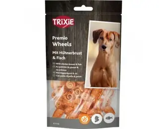 Ласощі для собак "Fish Chicken Wheels" TRIXIE риба та курка, 75 г