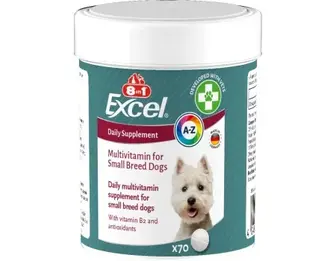 Вітаміни 8in1 Excel Multi Vitamin Small Breed для собак дрібних порід, мультивітамін, 70 шт