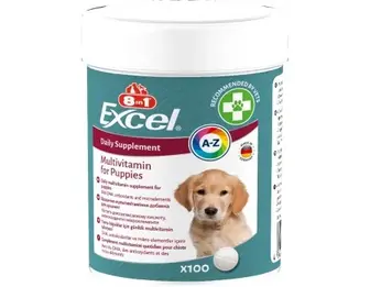 Вітаміни 8in1 Excel Multi Vitamin Puppy для цуценят та молодих собак, мультивітамін, 100 шт