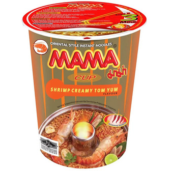 Локшина швидкого приготування MAMA з креветкою кремовою Том Ям в стаканчику 70 г