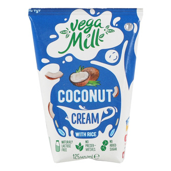 Вершки Vega Milk кокосові з рисом ультрапастеризовані 125 мл (4820016255692)