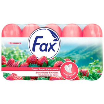 Крем-мило Fax Полуниця та Крем 70 г 5 шт (8690506555092)