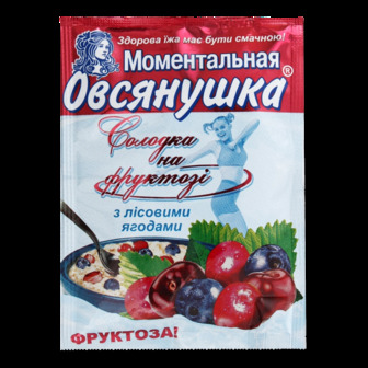 Каша вівсяна на фруктозі з лісовими ягодами Моментальная Овсянушка м/у 40г