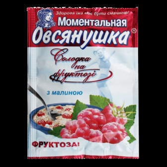 Каша вівсяна з фруктозою та малиною Овсянушка м/у 40г