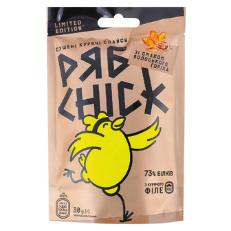 Слайси курячі РябChick зі смаком волоського горіха сушені 30 г (4823116833371)