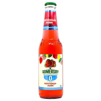 Сидр Somersby полуниця-лайм безалкогольний 0.33 л (4820250944819)