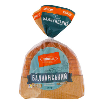 Хліб Київхліб Балканський половинка в нарізці 400 г (4823130300064)