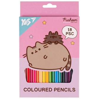 Олівці кольорові Yes 290733 Pusheen 18 кольорів (5056574430670)