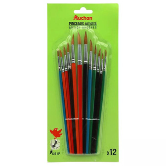Набір пензлів Auchan Red Bird 12 шт (3665257370299)