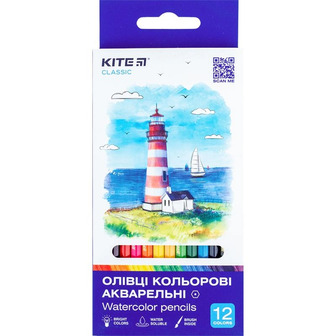 Олівці кольорові акварельні Kite Classic 12 шт (4063276185761)